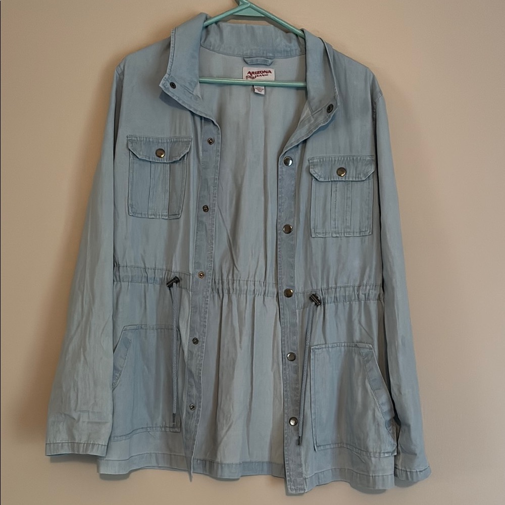 Arizona Jean Co. Blue Utility Jacket with Drawstring Waist